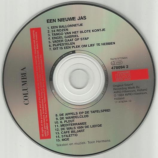 Various : Een Nieuwe Jas (Liedjes Van Toon Hermans) (CD, Album)
