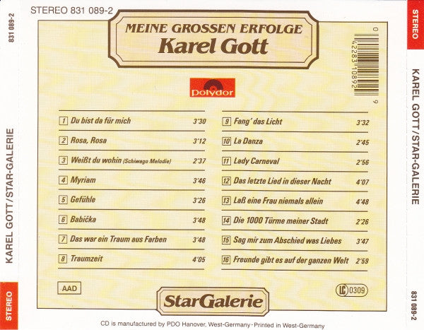 Karel Gott : Meine Grossen Erfolge (CD, Comp)