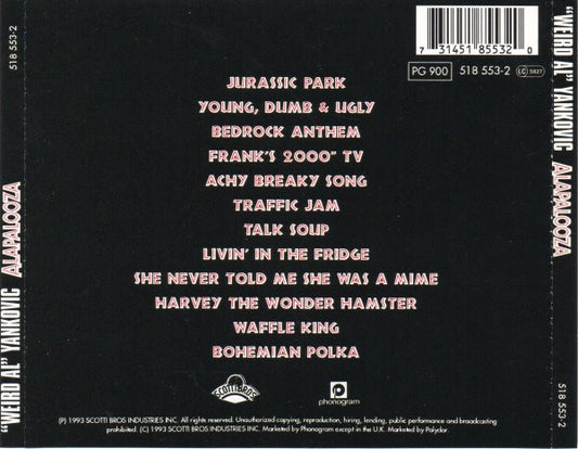 "Weird Al" Yankovic : Alapalooza (CD, Album)