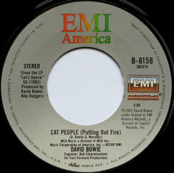 David Bowie : Let's Dance (7", Single, Win)