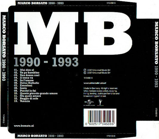 Marco Borsato : 1990 - 1993 (CD, Comp)