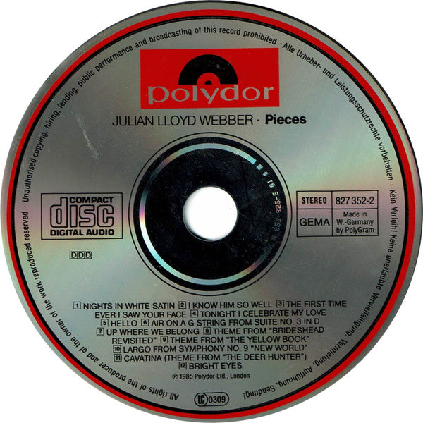 Julian Lloyd Webber And London Symphony Orchestra : Pieces (CD, Album)