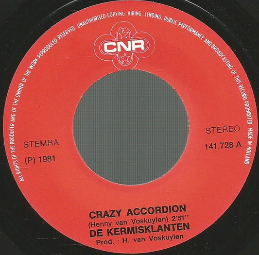 De Kermisklanten : Crazy Accordion (7", Single)