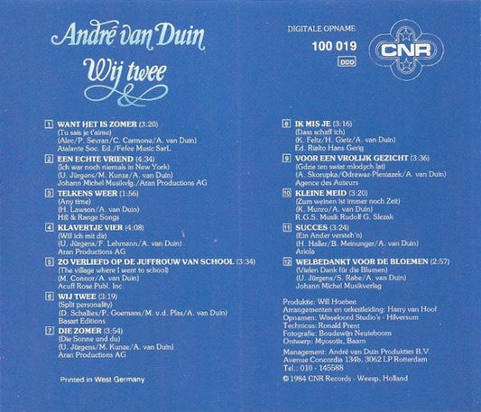 André van Duin : Wij Twee (CD, Album)