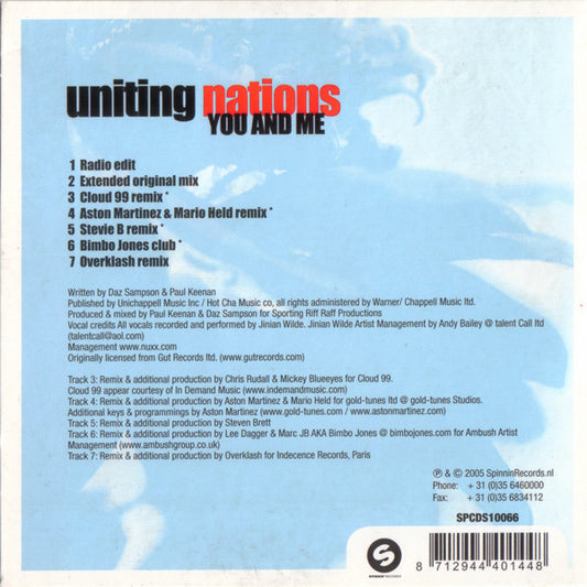 Uniting Nations : You And Me (CD, Single)