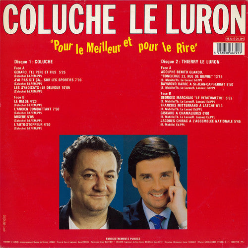 Coluche - Thierry Le Luron : Pour Le Meilleur Et Pour Le Rire (2xLP, Comp)