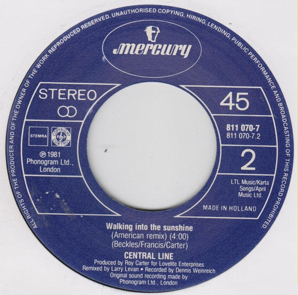 Central Line : Surprise Surprise (7", Single)