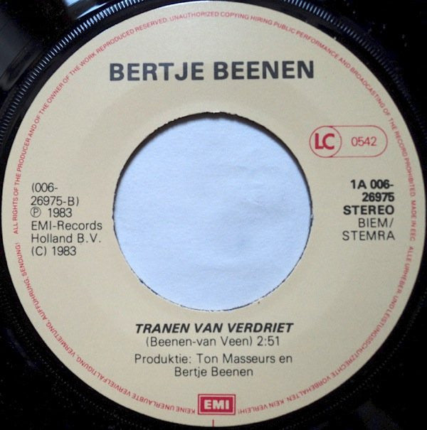 Bertje Beenen : In De Discotheek (7")