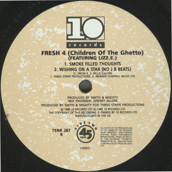 Fresh 4 Featuring Lizz E. : Wishing On A Star ("Dancin" Danny D Remix) (12")