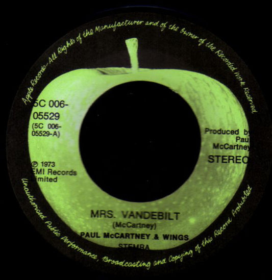 Wings (2) : Mrs. Vandebilt (7", Single)