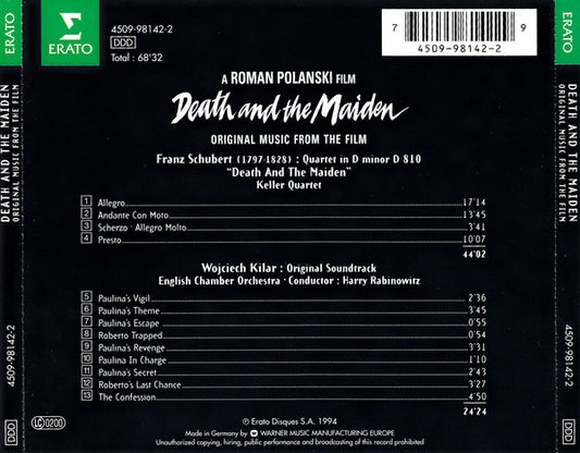 Wojciech Kilar, Franz Schubert : Death And The Maiden (Original Music From The Film) (CD, Album)