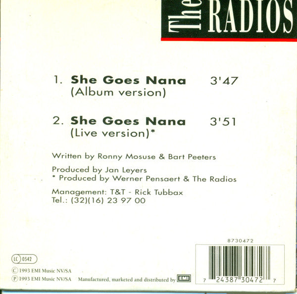The Radios : She Goes Nana (CD, Single)