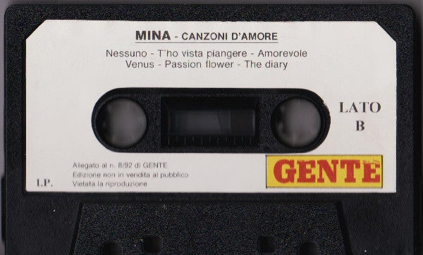 Mina (3) : Le Canzoni D'Amore Di Mina - San Valentino '92 (Cass, Comp)