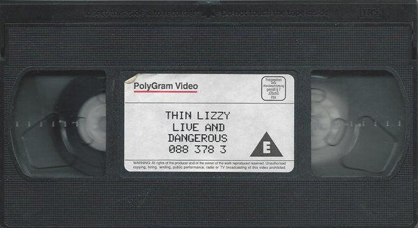 Thin Lizzy : Live & Dangerous (VHS, Mono, PAL)