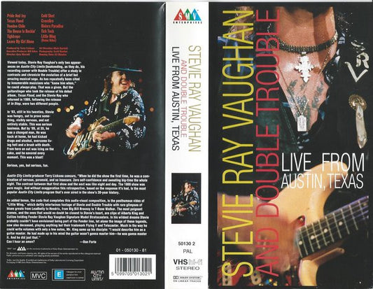 Stevie Ray Vaughan & Double Trouble : Live From Austin, Texas (VHS, PAL)