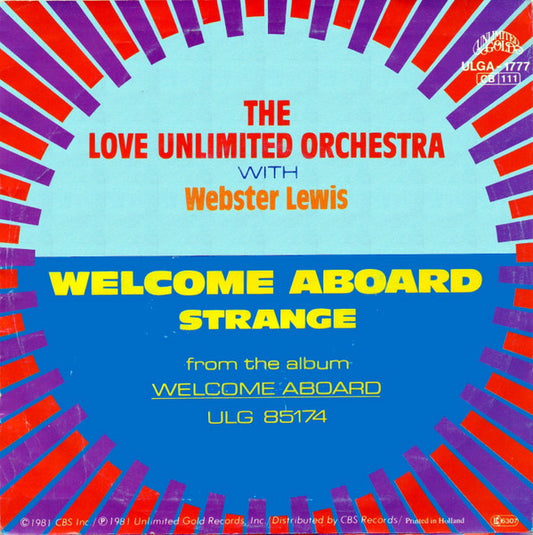 Love Unlimited Orchestra With Webster Lewis : Welcome Aboard (7", Single)