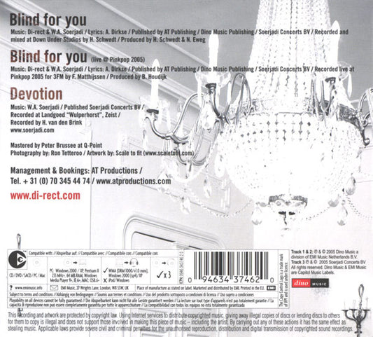 Di-Rect Featuring Wibi Soerjadi : Blind For You (CD, Maxi, Copy Prot.)