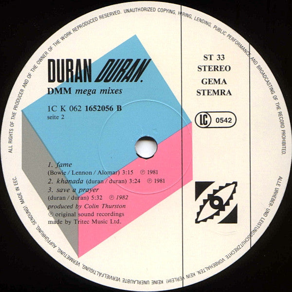 Duran Duran : DMM Mega Mixes (12")