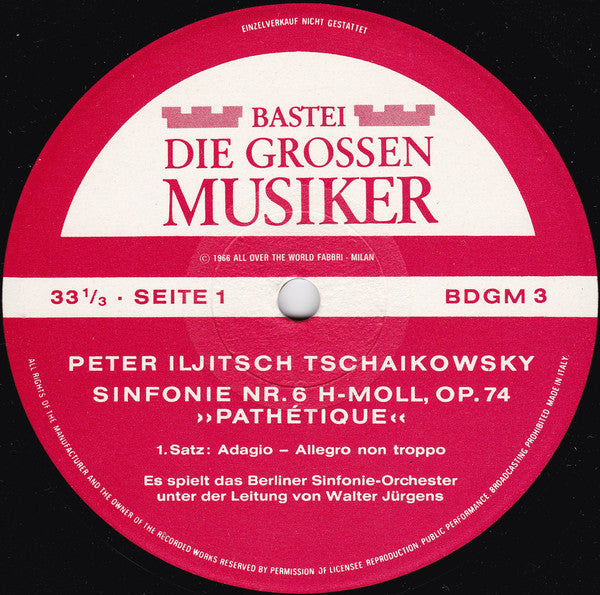 Pyotr Ilyich Tchaikovsky : Peter Iljitsch Tschaikowsky In 5 Folgen · Band III (2x10", Comp)