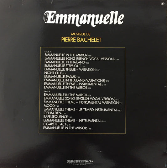 Pierre Bachelet : Emmanuelle - Bande Originale Du Film De Just Jaeckin (LP, Album)