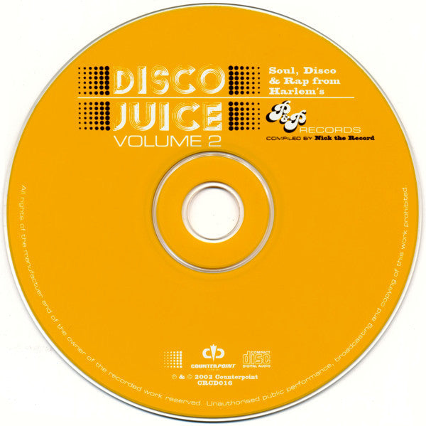 Various : Disco Juice Volume 2 (Soul, Disco & Rap From Harlem's P&P Records) (CD, Comp)