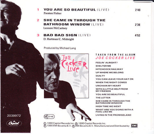 Joe Cocker : You Are So Beautiful (Live) (CD, Single)