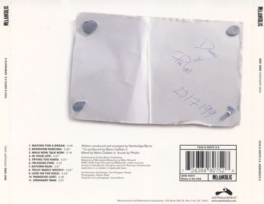 Day One : Ordinary Man (CD, Album)