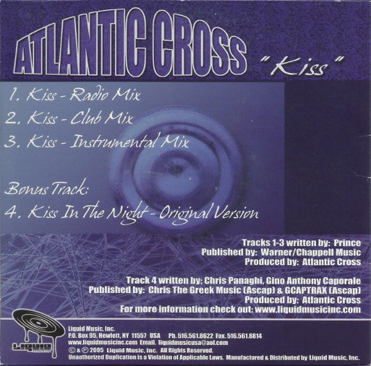 Atlantic Cross : Kiss (CD, Single)