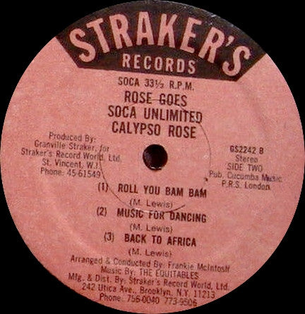 Calypso Rose : Rose Goes Soca Unlimited (LP)
