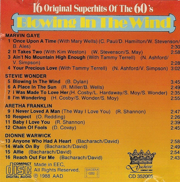 Various : Blowing In The Wind - 16 Original Superhits Of The 60's (CD, Comp)