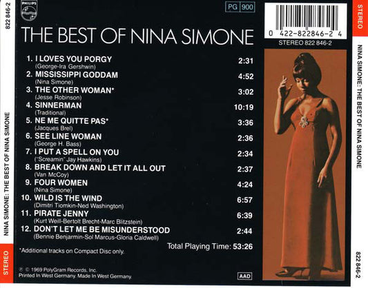 Nina Simone : The Best Of Nina Simone (CD, Comp, RE, RM)