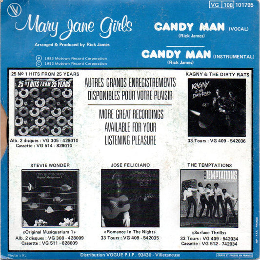 Mary Jane Girls : Candy Man (7", Single)