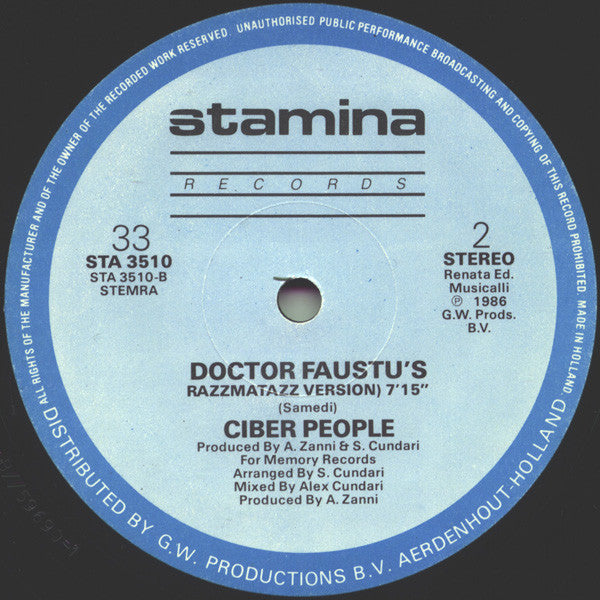 Cyber People : Doctor Faustu's (12")