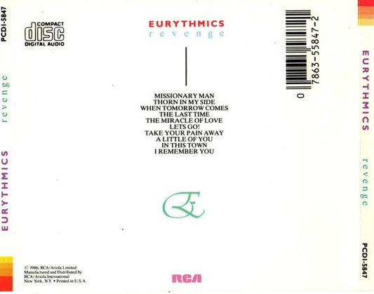 Eurythmics : Revenge (CD, Album)