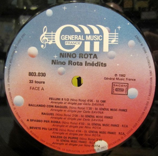 Nino Rota : Nino Rota Inedits (LP, Comp)