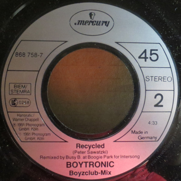 Boytronic : Hold On (Boyzclub Mix) (7", Single)