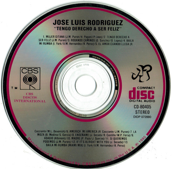 José Luis Rodríguez : Tengo Derecho A Ser Feliz (CD, Album)