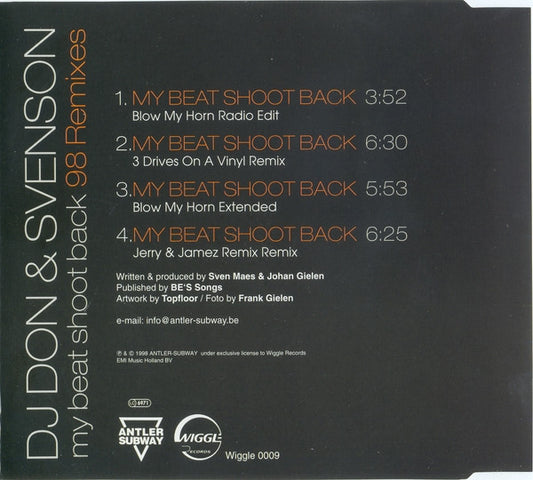 DJ Don & Svenson : My Beat Shoot Back ('98 Remixes) (CD, Maxi)