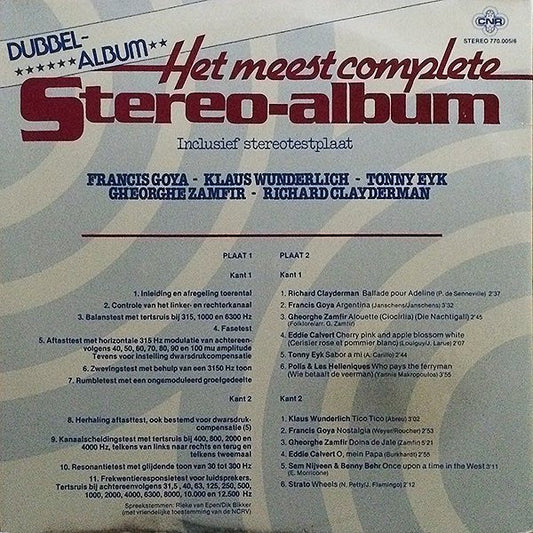 Various : Het Meest Complete Stereo-album Inclusief Stereotestplaat (2xLP, Gat)