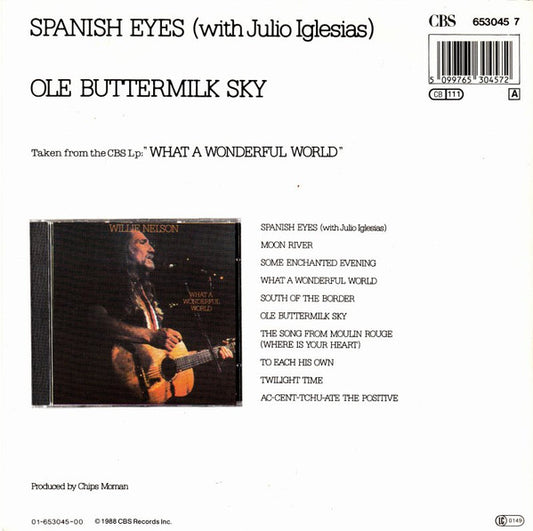 Willie Nelson, Julio Iglesias : Spanish Eyes (7", Single)