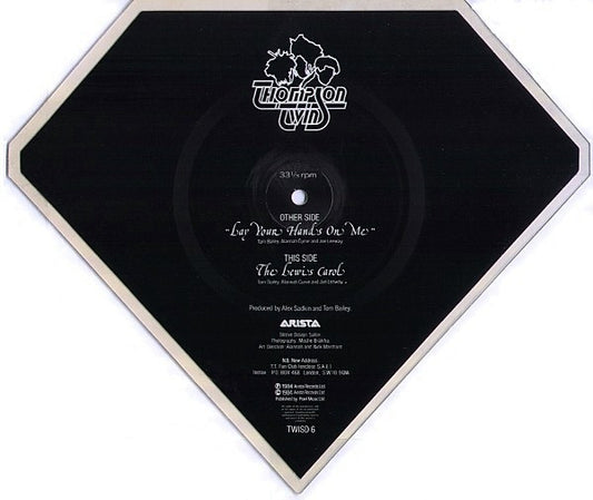 Thompson Twins : Lay Your Hands On Me (5", Shape, Single, Ltd, Pic, Bla)