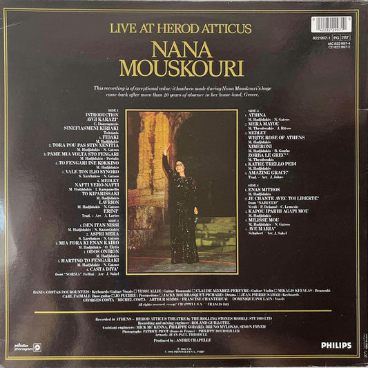 Nana Mouskouri : Live At Herod Atticus (2xLP, Album, Gat)