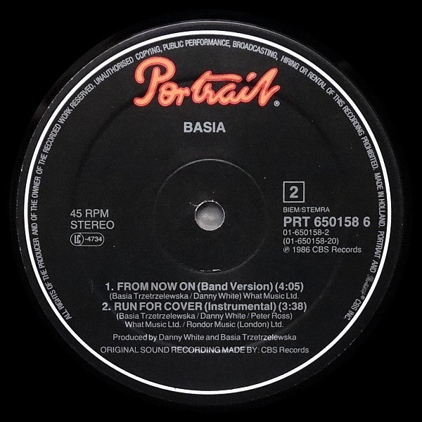 Basia : Run For Cover (12", Maxi)