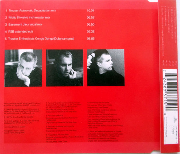 Pet Shop Boys : A Red Letter Day (CD, Single)