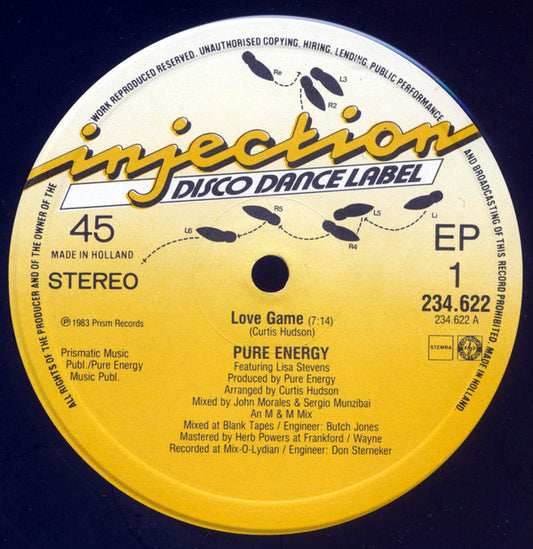 Pure Energy Featuring Lisa Stevens : Love Game (12", EP)