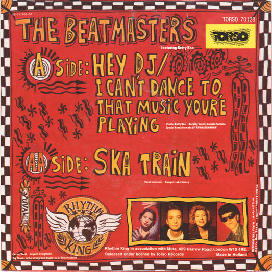 The Beatmasters Featuring Betty Boo : Hey DJ / I Can't Dance (To That Music You're Playing) / Ska Train (7", Single)