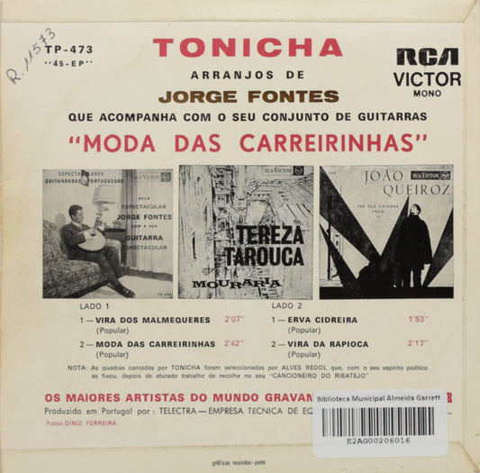 Tonicha : Modas Do Ribatejo (7", EP)