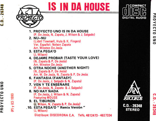 Proyecto Uno : In Da House (CD, Album)
