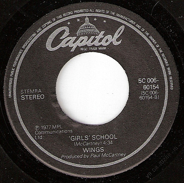 Wings (2) : Mull Of Kintyre (7", Single)