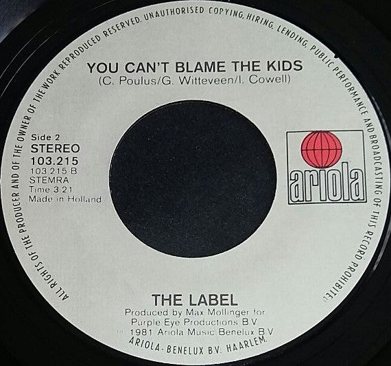 The Label : If Only I Had A Dime / You Can't Blame The Kids (7", Single)